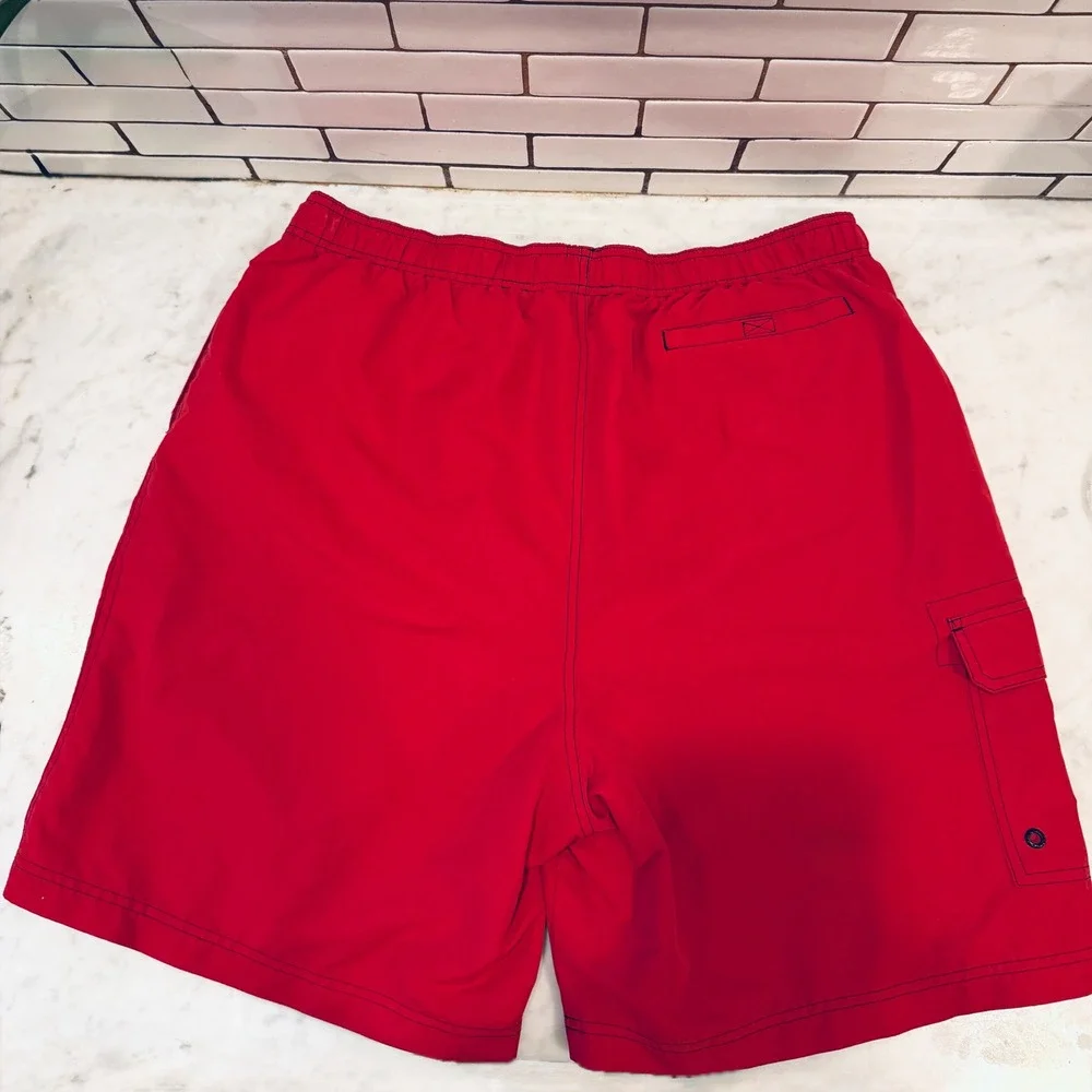 Graphite‎ Swim Trunks Cargo Pocket Swimsuit Red XL